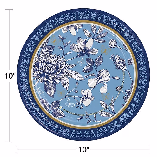 Member's Mark French Floral Paper Plates, 10", 85 ct. 4
