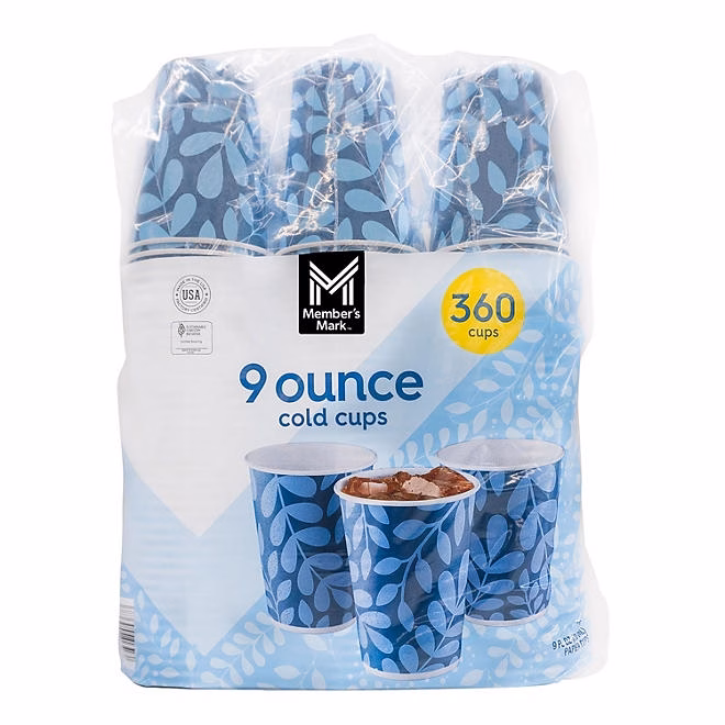 Member's Mark Printed Paper Bath Cold Cup 9 oz., 360 ct. 3