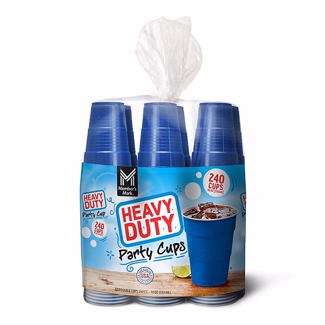 Member's Mark Heavy-Duty Blue Plastic Cups 18 oz., 240 ct. 3