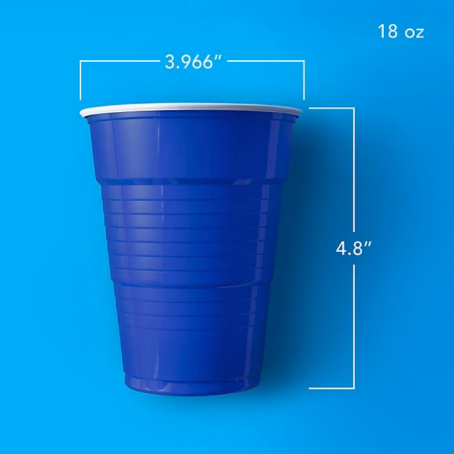 Member's Mark Heavy-Duty Blue Plastic Cups 18 oz., 240 ct. 4