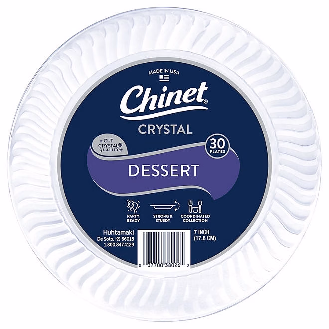 Chinet Crystal Clear Plastic Dessert Plate, 7" 150 ct. 3