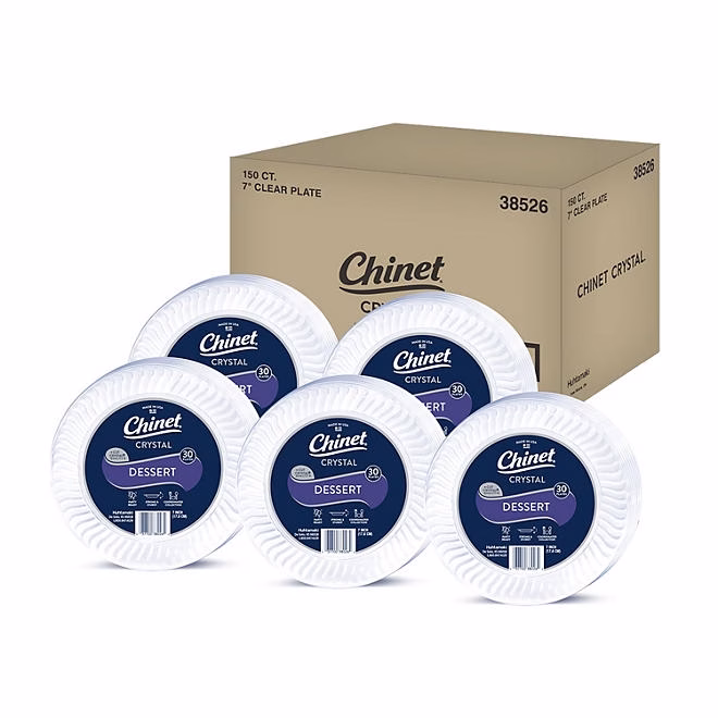 Chinet Crystal Clear Plastic Dessert Plate, 7" 150 ct. 4