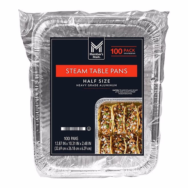 Member's Mark Aluminum Steam Table Pans, Half Size (100 ct.) 3