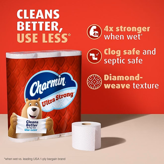 Charmin Ultra Strong 2-Ply Toilet Paper 32 rolls, 231 sheets/roll 5