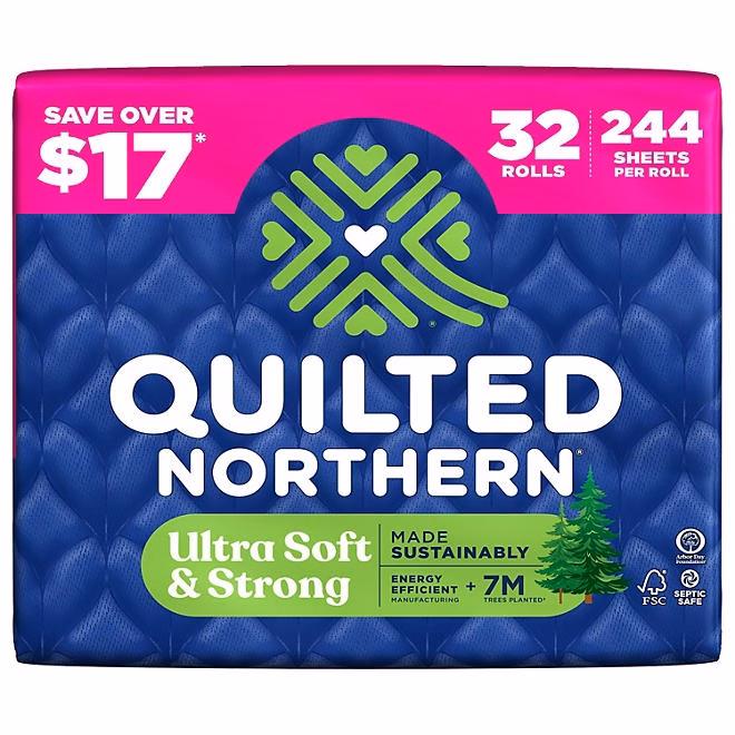 Quilted Northern Ultra Soft & Strong 2-Ply Toilet Paper 32 rolls, 244 sheets/roll 3