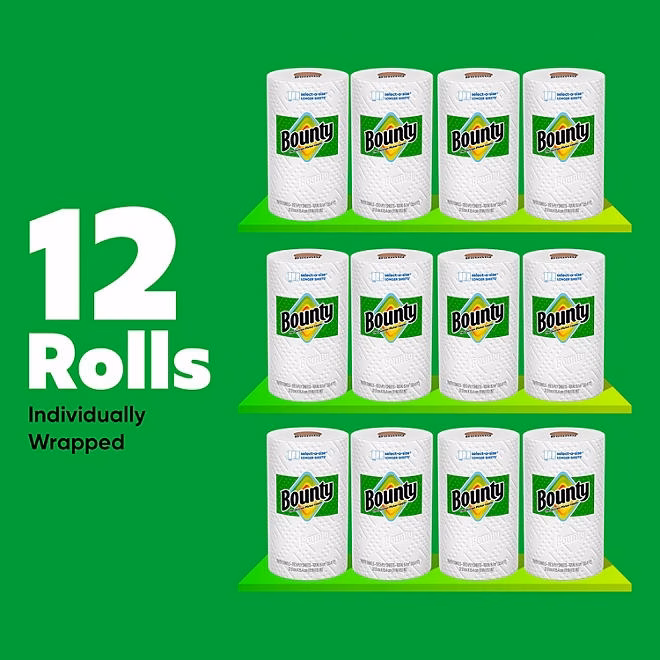 Bounty Select-A-Size 2-Ply Paper Towels, 12 rolls, 119 sheets/roll 4