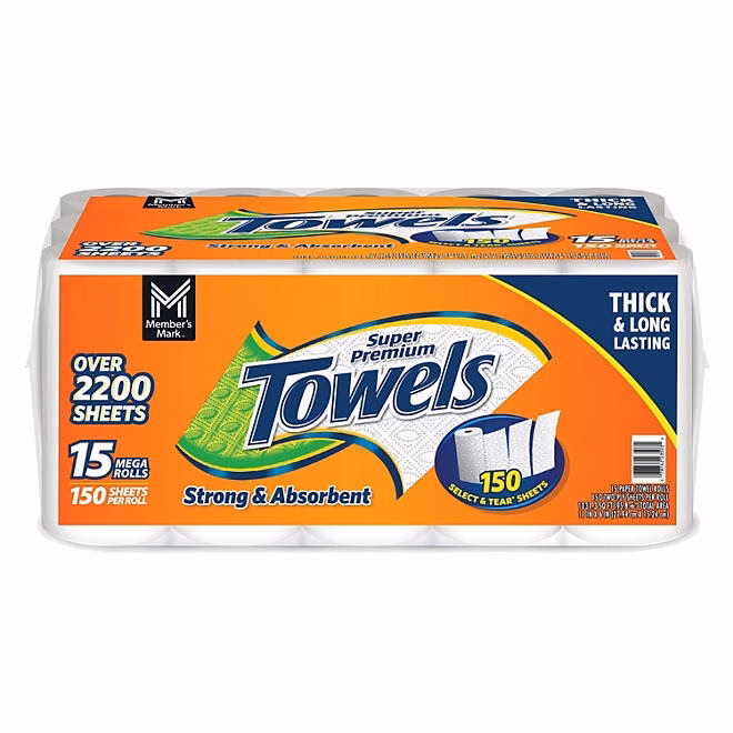 Member's Mark Select & Tear 2-Ply Paper Towel 15 rolls, 150 sheets/roll 3