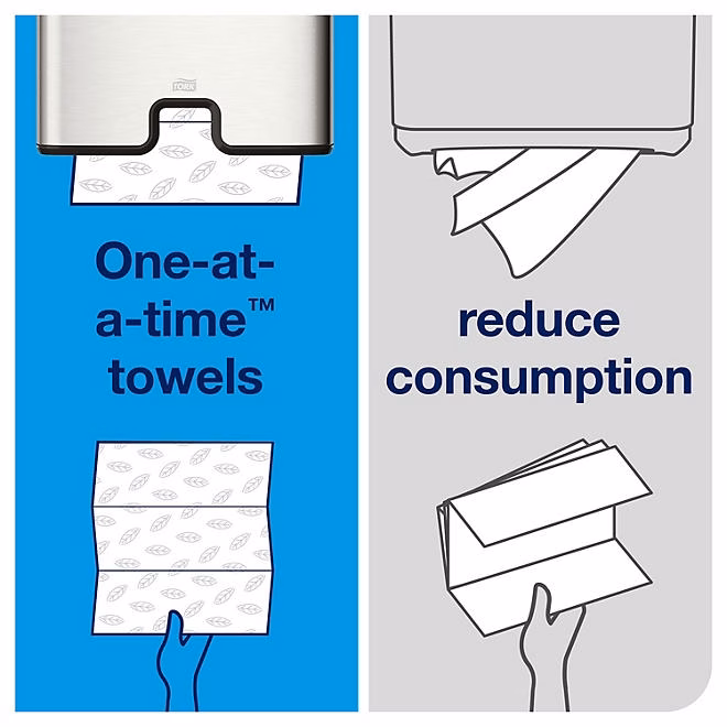 Tork Premium Soft Xpress Multifold 2-Ply White Blue Leaf Hand Towels, 16 pks., 135 towels/pk. 5