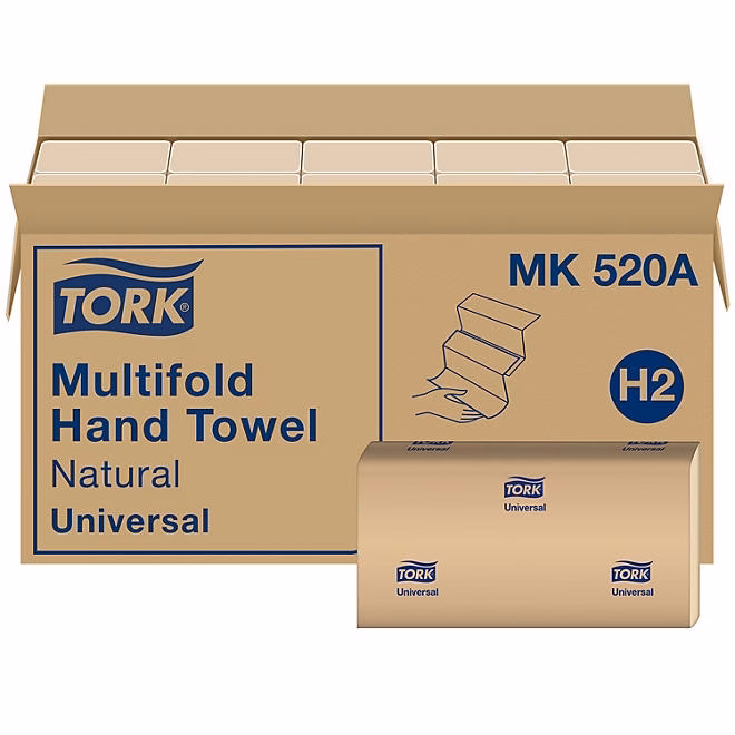Tork Multifold 1-Ply Natural Hand Towel, 16 pks., 250 towels/pack 3