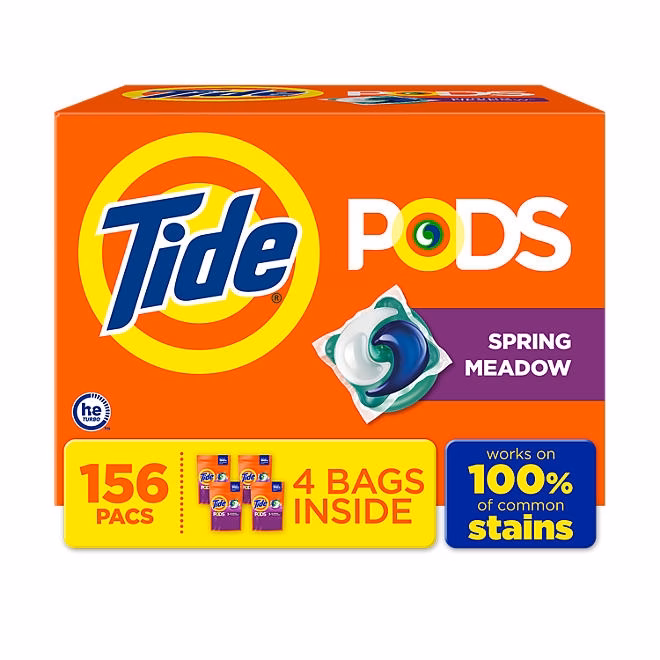 Tide PODS Laundry Detergent Pacs, Spring Meadow, 156 ct. 3