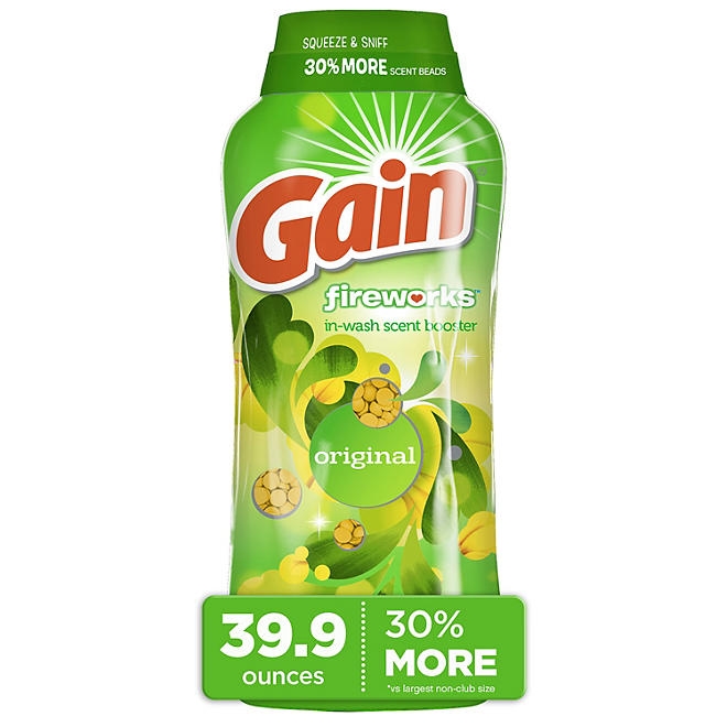 Gain Fireworks In-Wash Scent Booster Beads, Original Scent, 39.9 oz 3