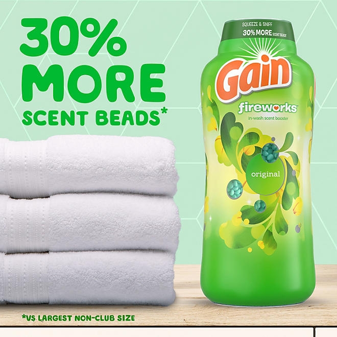 Gain Fireworks In-Wash Scent Booster Beads, Original Scent, 39.9 oz 5
