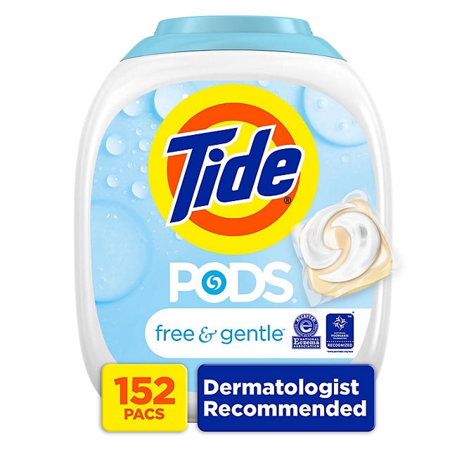 Tide PODS Free & Gentle Laundry Detergent Pacs, 152 Ct 3