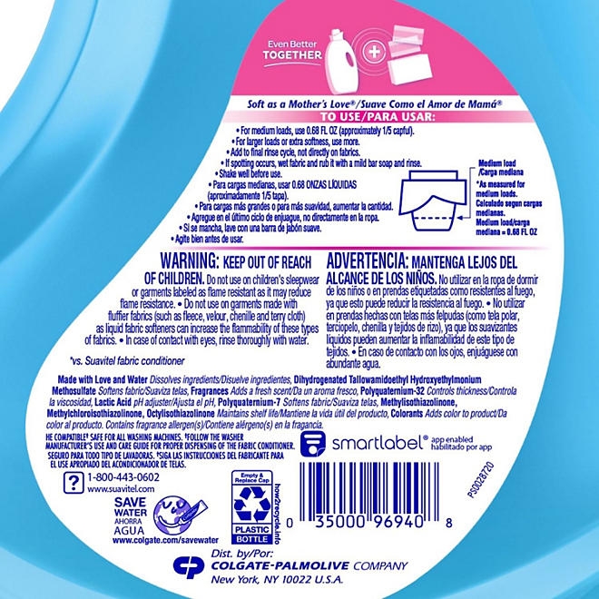 Suavitel Advanced Liquid Fabric Softener, Field Flowers Scent, 160 fl. oz., 235 loads 4