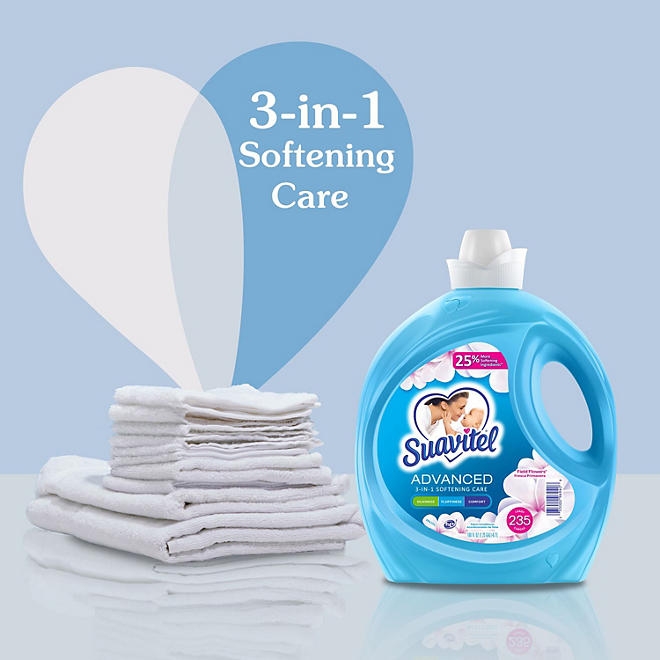 Suavitel Advanced Liquid Fabric Softener, Field Flowers Scent, 160 fl. oz., 235 loads 5