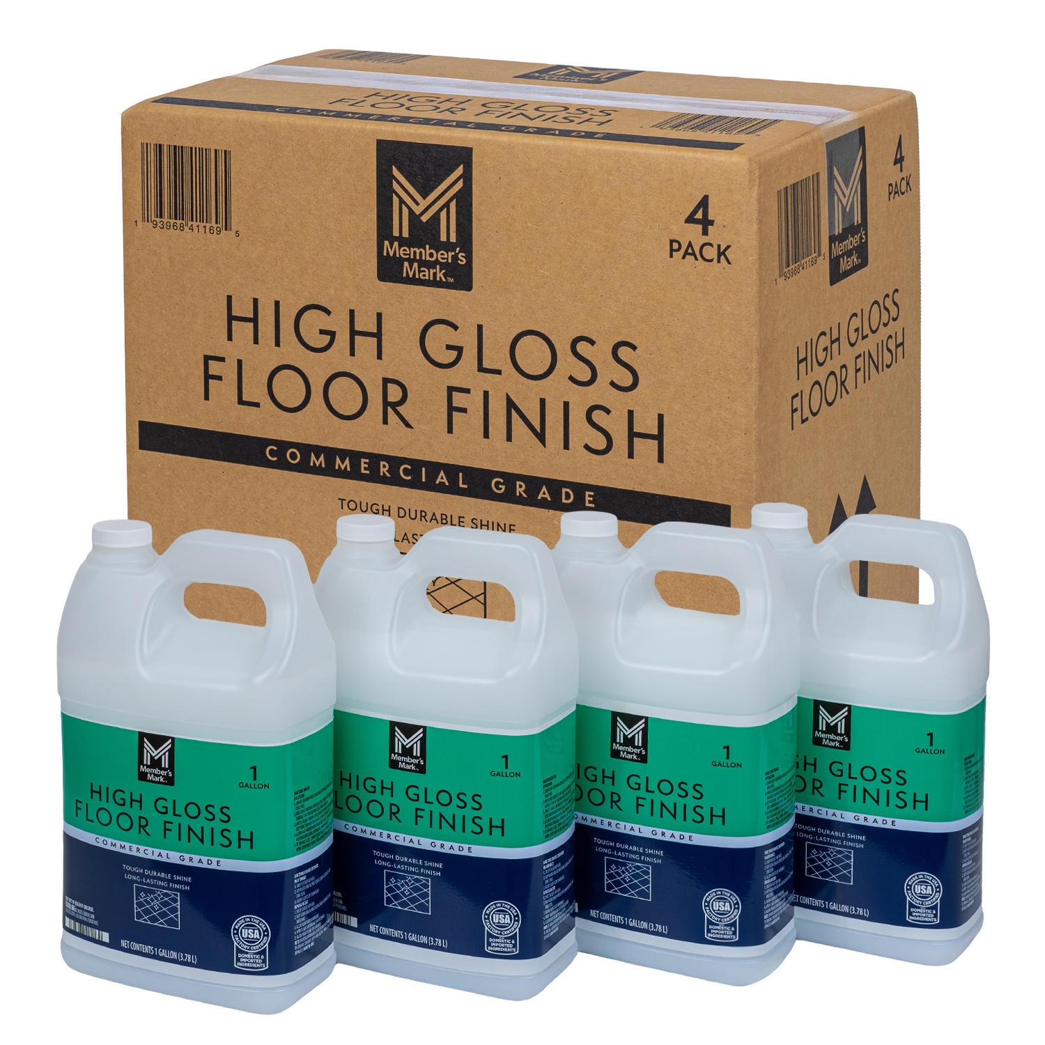 Member's Mark High Gloss Floor Finish, 1 gal., 4 pk. 2