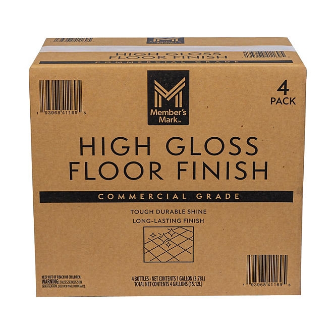 Member's Mark High Gloss Floor Finish, 1 gal., 4 pk. 4