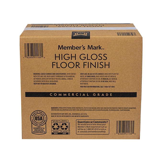 Member's Mark High Gloss Floor Finish, 1 gal., 4 pk. 5