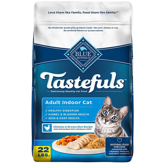 Blue Buffalo Tastefuls Chicken & Brown Rice Adult Indoor Dry Cat Food, 22 lbs. 3