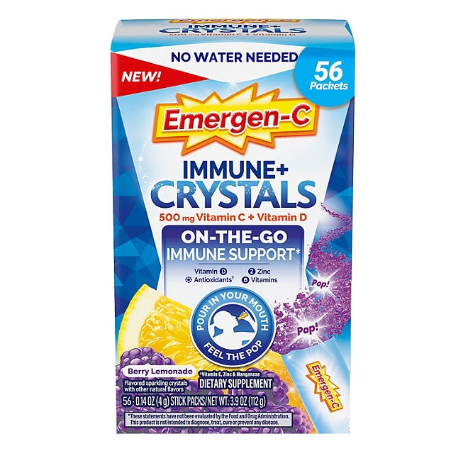 Emergen-C Immune + Crystals, Blackberry Lemonade, 56 ct. 3