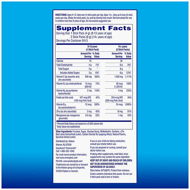 Emergen-C Immune + Crystals, Blackberry Lemonade, 56 ct. 4