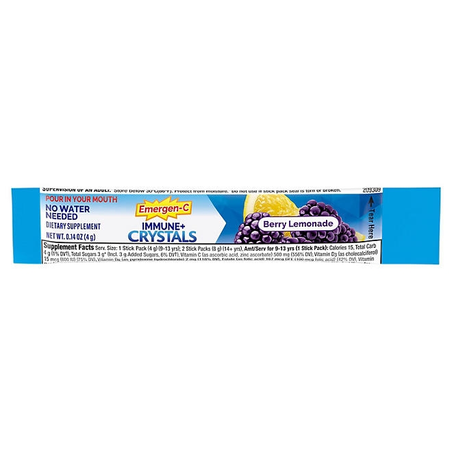 Emergen-C Immune + Crystals, Blackberry Lemonade, 56 ct. 5