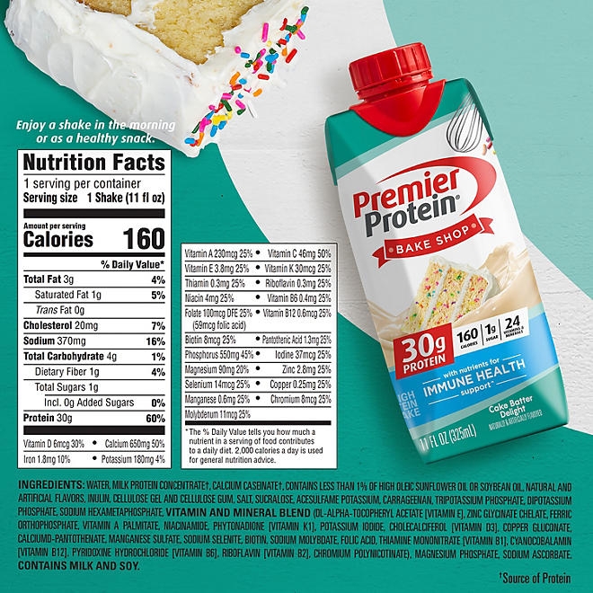 Premier Protein 30g High Protein Shake, Cake Batter Delight 11 fl. oz., 15 pk. 4