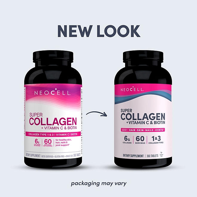 NeoCell Super Collagen + Vitamin C & Biotin Tablets 360 ct. 4