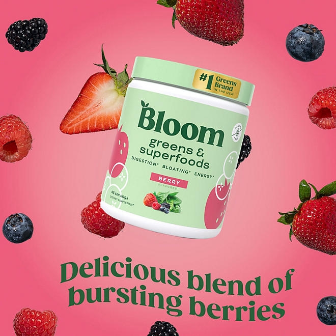 Bloom Nutrition Greens & Superfoods Powder, Berry, 0.5 lbs. 5