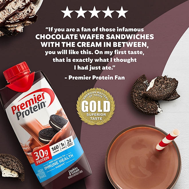 Premier Protein 30g High Protein Shake, Cookies and Cream, 11 fl. oz., 15 pk. 5