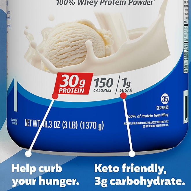 Premier Protein 30g High Protein Powder, Vanilla Milkshake, 3 lbs. 5