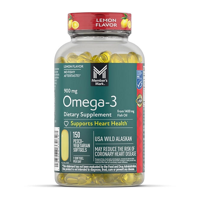 Member's Mark 900 mg Omega-3 from Fish Oil Softgels, 150 ct. 3