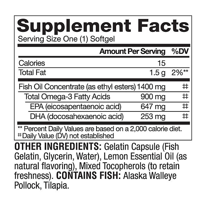Member's Mark 900 mg Omega-3 from Fish Oil Softgels, 150 ct. 4