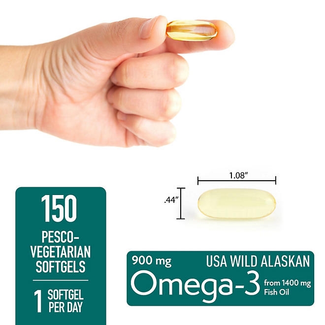 Member's Mark 900 mg Omega-3 from Fish Oil Softgels, 150 ct. 5