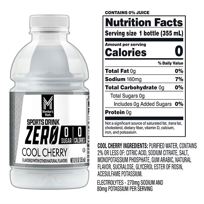 Member's Mark Sports Drink Zero 12 fl. oz., 24 pk. 5