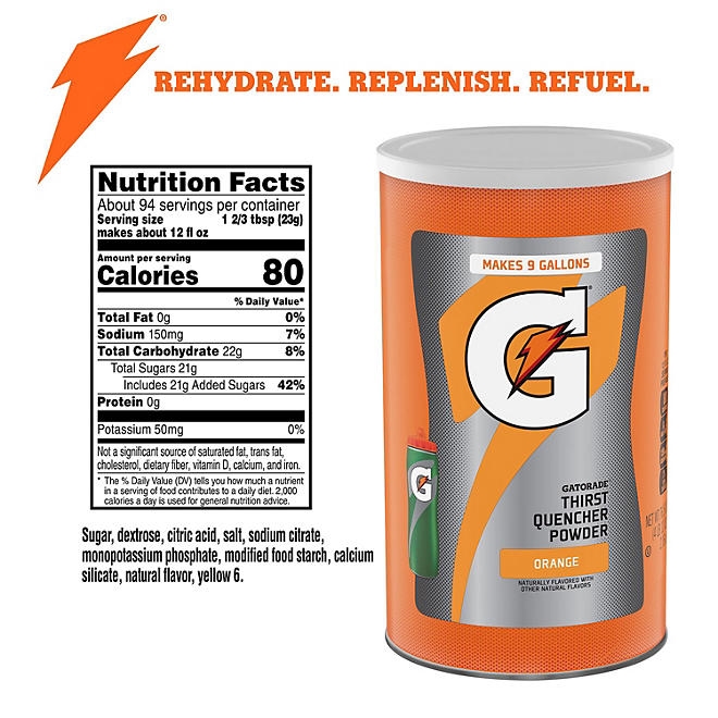 Gatorade Thirst Quencher Powder, Orange 76.5 oz. 4