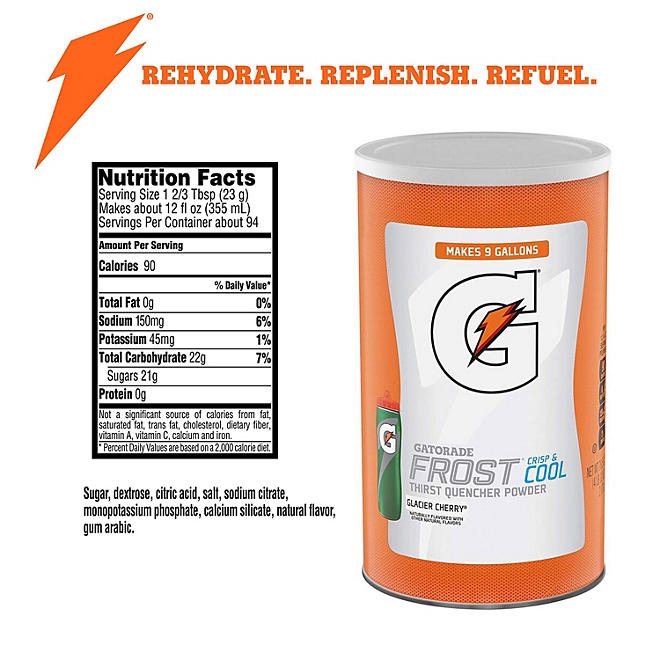 Gatorade Frost Thirst Quencher Powder, Glacier Cherry 76.5 oz. 4