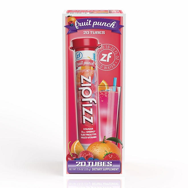 Zipfizz Energy Multi-Vitamin Hydration Drink Mix, Fruit Punch, 20 ct. 3