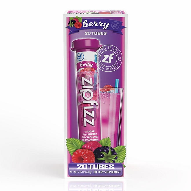 Zipfizz Energy Multi-Vitamin Hydration Drink Mix, Berry, 20 ct. 3
