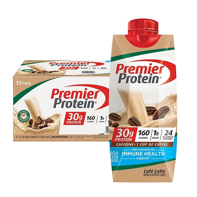 Premier Protein 30g High Protein Shake, Café Latte 11 fl. oz., 15 pk. 3