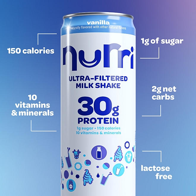 Nurri 30g Protein Vanilla Milk Shake 11 fl. oz., 12 pk. 5