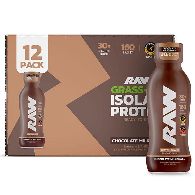 RAW Protein 30g Protein Shake, Chocolate, 12 ct. 3