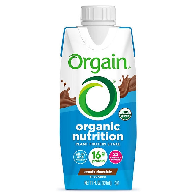 Orgain Organic Nutrition Vegan All-in-One Protein Plant Based RTD Shake, Smooth Chocolate 12 ct. 5