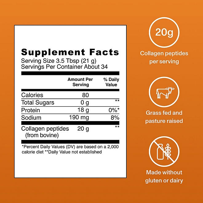 Vital Proteins Collagen Peptides Powder, Salted Caramel, 1.6 lbs. 4