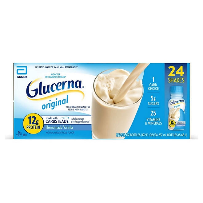 Glucerna 12g Protein Small Meal Replacement Shake, Homemade Vanilla 8 fl. oz., 24 pk. 3