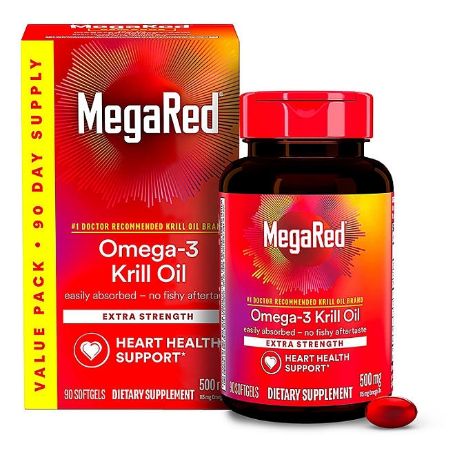 MegaRed Omega-3 Krill Oil Supplement Softgels, 500mg, 90 ct. 3