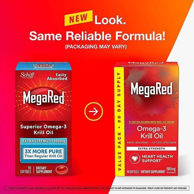 MegaRed Omega-3 Krill Oil Supplement Softgels, 500mg, 90 ct. 4