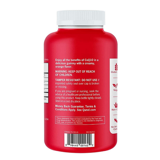 Qunol CoQ10 100 mg. Gummies, Creamy Orange 175 ct. 4