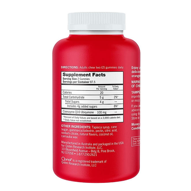 Qunol CoQ10 100 mg. Gummies, Creamy Orange 175 ct. 5