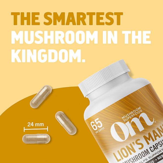 Om Mushroom Superfood Lion's Mane Capsules, 195 ct. 5